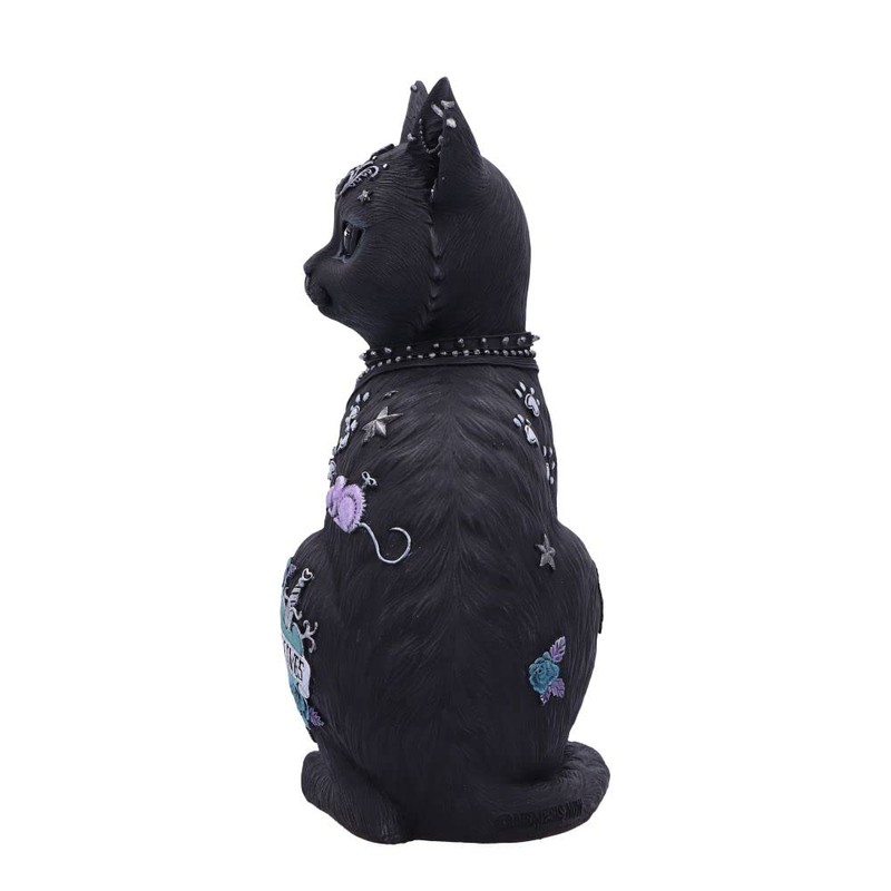Nemesis Now Nine Lives Cat Figurine, Black, 22cm, Synthetic Resin