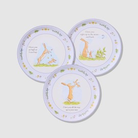 Coterie Guess How Much I Love You Blue Plates (Set of 10 Large Plates) - Garden Party Plates with Rabbit & Floral Design for Birthday Party, Baby Shower, Tea Party, More - 9.25" Blue Paper Plates