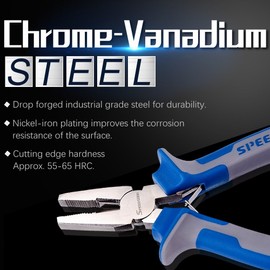 SPEEDWOX Micro Linemans Pliers Mini Combination Pliers 5 Inches Small Wire Cutters for Jewelry Making Precision Fine Pliers Serrated Jaw Craft Hand Tools with Spring Chrome Vanadium Steel