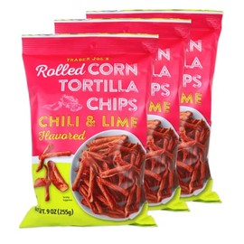 Trader Joe's Chips And Snack - All Flavors (Chili & Lime - 9 Oz, 3 Pack)
