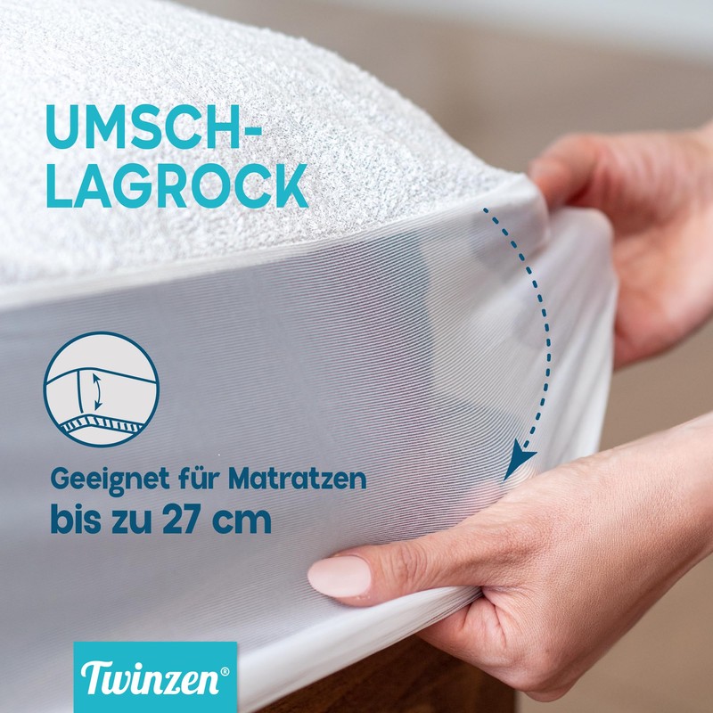Twinzen - Mattress Protector 70 x 160 cm - Waterproof