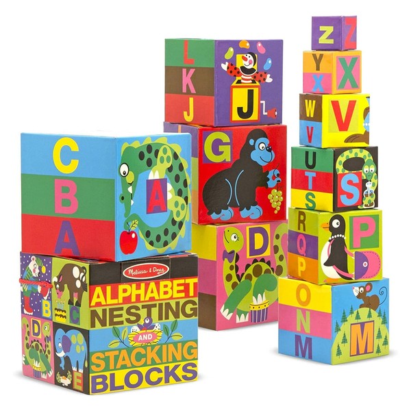 Melissa & Doug Alphabet Nesting and Stacking Blocks Ages 2+