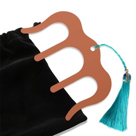 KULOLO Metal Music Book Clip Set - Black Stainless Steel Music Stand Accessory,Hands Free Book Page Holder for Piano,Keyboard,Cookbooks,Book,with Velvet Carrying Bag (Rose Gold)