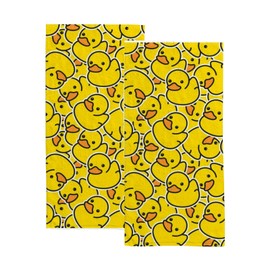 ZKLZI Hand Towels 2 Pack Cartoon Cute Little Duck Yellow Towel for Bathroom Comfortable Skin-Friendly Spa Kitchen Hotel Bath Gym Running 30X15 Inch