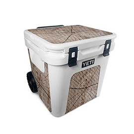 MightySkins Carbon Fiber Skin Compatible With Yeti Roadie 48 Wheeled Cooler - Tree Rings | Protective, Durable Textured Carbon Fiber Finish | Easy To Apply, Remove, and Change Styles | Made in the USA