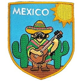 Mexico Sign Iron on Sew on Patch 3 Inch Ideal for Jackets, Hats, Backpacks, Shirts, Hats, DIY Gift Patches