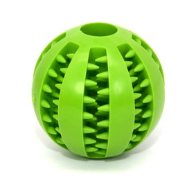 zswell Dog Toy Ball Pet Bite Resistant Teeth Sharpening Teeth Cleaning Toy Balls Treat Dispensing Dog Toys Dog Teething Toys Chew Tooth Cleaning Ball 2 Pack (2.76inch)