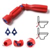 Universal Toilet Seat Spanner Plumbing Tool with 1 Replacement Head