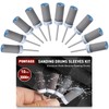 10Pcs 2000 Grit Sanding Drums Sandpaper Sticks Set with 1/8"(3mm)