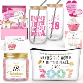 18th Birthday Gifts for Girls, Best Popular Unique Gifts for 18 Year Old Girls Born in 2007, In My 18th Birthday Era Gift Set with 18 Fabulous Gifts, Happy 18 Year Old Girl Birthday Present Ideas