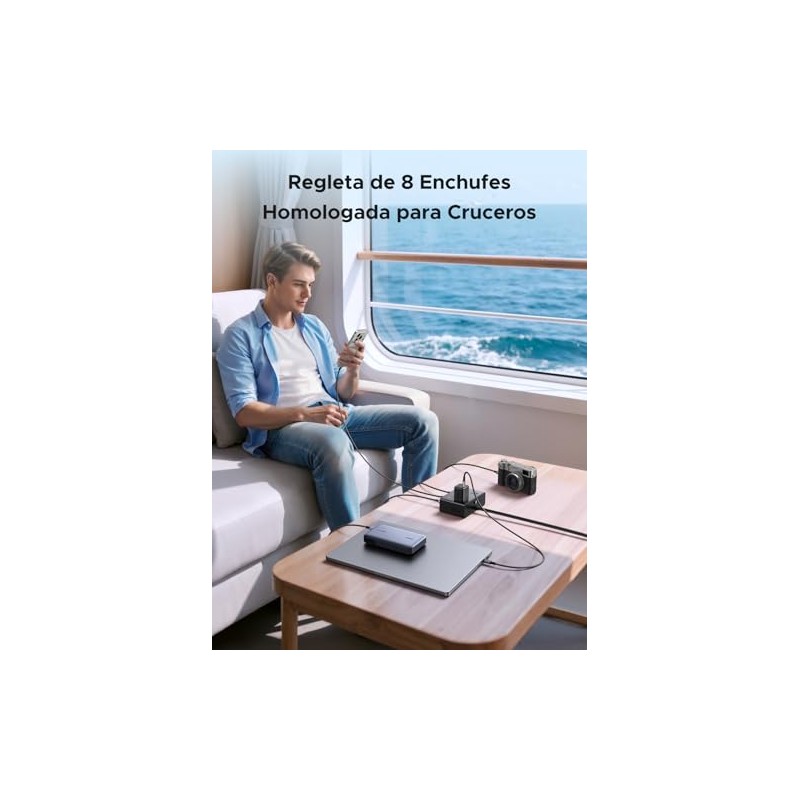 UGREEN Extensión Eléctrica USB C, 8 en 1 Regleta Multicontacto