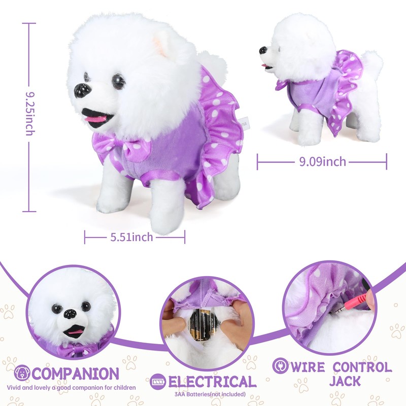 GOBRILLFUN Interactive Plush Puppy with Running, Barking and Tail Waving