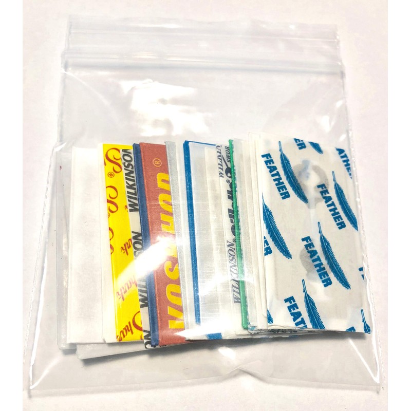 Double quality razor blades for razors, box of 24 razor