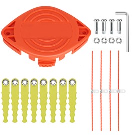 Kaberalty AF-100 Trimmer Head Blade+Upgraded 0.11" Flexible Pre-Cut Trimmer Line Compatible with Black Decker GH400 GH500 GH600 GH610 GH900 GH912 LST120 LST136 BESTA512 String Trimmer (22 Pack)