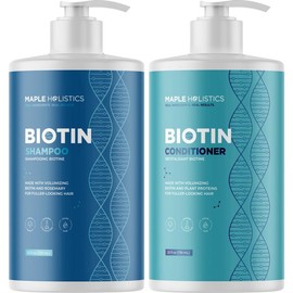 Maple Holistics Biotin Shampoo and Conditioner Set with Rosemary for Deep Cleansing Haircare Oil Haircare Oil - Specification: 25 Fl oz ( pack of 2)