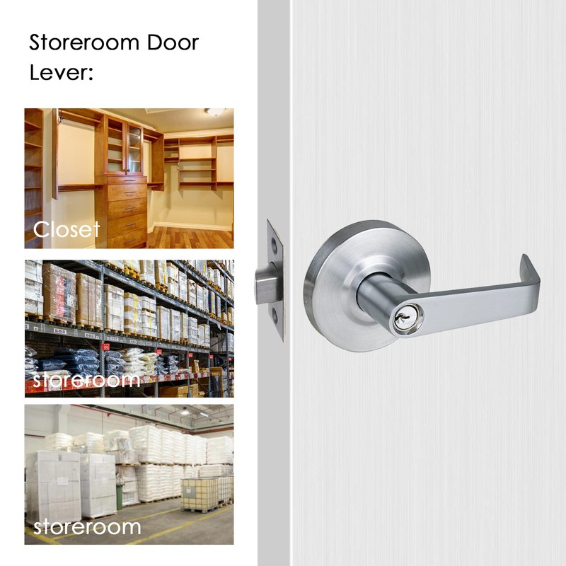 HISAFE 70mm Latch Heavy Duty Keyed Storeroom Door Lever Grade
