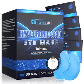Taimand Parches Para El Contorno De Ojos (30 Pares), Mascarilla Para Ojos Hinchados Y Ojeras, Mascarillas Con Colágeno, Alivia La Presión Y Reduce... 