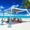 VIONMI Beach Canopy Beach Tent Pop Up Shade 10x10ft Sun