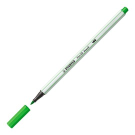 Premium Fibre-Tip Pen with Brush Tip - STABILO Pen 68 brush - Pack of 1 - Leaf Green