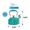 Mainstays Teal 1.8 Liter Stainless Steel Whistling Tea Kettle Turquoise