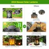 KOOPER 4 Pack Solar Lantern Outdoor Lights, Upgraded Flickering Flame