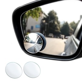LevChall 2pcs Blind Spot Mirror, 2" Round HD Glass Frameless Convex Rear View Mirror, Wide-Angle Adjustable, Automotive Accessories for Cars/Trucks/SUVs/RVs