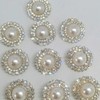 12/24 Pieces 20 mm Pearl Rhinestone Buttons Clothing Decor Metal