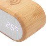 Wooden Alarm Clock USB Wireless Charging Wood LED Digital Display