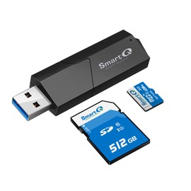 SmartQ C307 Lector de Tarjetas portátil USB 3.0 para SD, SDHC, SDXC, MicroSD, MicroSDHC, MicroSDXC, con diseño avanzado Todo en uno