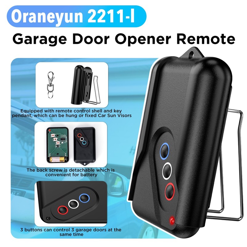 Guardian 2211-l Remote Garage Door Opener Transmitter 303MHz, 390MHz Dual