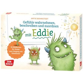 Gefühle wahrnehmen, beschreiben und zuordnen mit Eddie: 30 Bildkarten zum Umgang mit Emotionen. Gefühle wahrnehmen, erkennen und benennen. Ideal für ... und innere Balance. 30 Ideen auf Bildkarten)