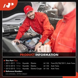 A-Premium AC Compressor with Clutch Compatible with Hyundai Elantra 1.8L 2011-2013, Elantra Coupe 1.8L 2013, with Automatic Temperature Control Only (NOT Manual), with 3-Pin Connector