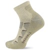 Merrell Unisex-Adult's Moab Hiking Mid Cushion Socks-1 Pair Pack-Coolmax Moisture Wicking & Arch Support, Ankle-Oatmeal, S/M (Men's 5-8.5 / Women's 5-9.5)