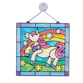Melissa & Doug Stained Glass Unicorn Art Kit, Arts and Crafts for Kids age 5+, Kids Craft Kits, Kids Activity Window Art, Sticker Art, Animal Stickers, Mess Free Activity
