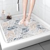 Shower Mats for Inside Shower, Square Loofah Shower Mat Non