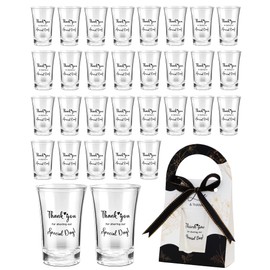 Dzlvaier Wedding Favors for Guests-100 Sets Acrylic Clear Wedding Party favors bulk Shot Glasses,Plastic Glasses Thank You Gifts with Treat Boxes for Bridal Shower Friends Family Guests