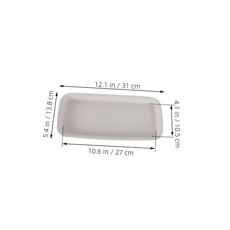 VICASKY 3pcs Plastic Flowerpot Water Trays Rectangular Potted Plant Bases