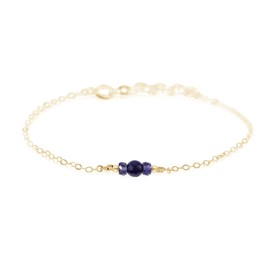 Iolite Dainty Bracelet in 14k Gold Fill