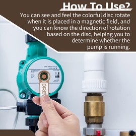 Gulfmew Solenoid Tester for Circulating Pumps, Rotation Tester and AC Detector, Solenoid Magnet Tool to Detects AC Fields(Brown)