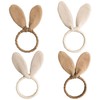 Papierdrachen 4 Rabbit Ears Napkin Rings - Muslin Look -