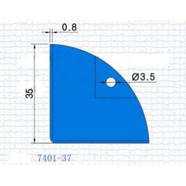 mLaval Guitar Parts 4x Durable Guitar Amp Speaker Cabinet Steel Corners Sector 35mm ,Chrome