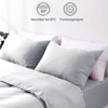 Hafaa Silver Pillowcases 2 Pack Brushed Microfiber Plain Pillow Cases
