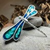 Unbranded NEW PEWTER Blue Enamel Dragonfly Brooch Ladies Insect Pin