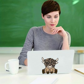 Cartoon Highland Cow Pattern Car Sticker, DIY Decoration Sticker for Car Window Bumper Motorcycle Laptop Skateboard, Car Exterior Decoration Accessories