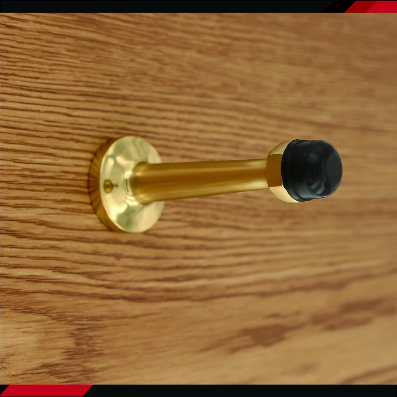 ZhongWang Hardware DSB002 Brass Bright Brass Door Stop/Tope de puerta