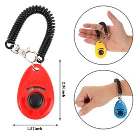 Bestomrogh 8 Pack Dog Training Clicker with Wrist Strap,Pet Training Clicker with Big Button Effective Behavioral Training Tool for Dogs Cats Birds Horse and Other Pets(Multi-Color)