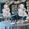 Suppromo 2 Set Silver Balloon Centerpieces for Tables Silver Balloons
