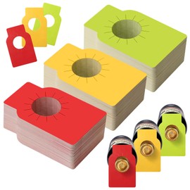 Daily Treasures 150PCS Wine Bottle Tags,3 Colors Wine Tags,Paper Wine Tags for Cellar Collection,Wine Labels for Wine Store,Wine Cellars Collections,Wineries,Restaurants( 3.5*2.25in,Red,Yellow,Green)