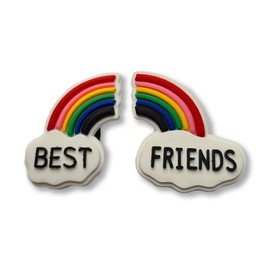 Super Cute Rainbow Best Friend Double Charm - Charms For Crocs/Shoes