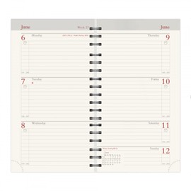 2025 Senator (13 month) Pocket Diary Insert/Refill - Week to View - (INN) Cream paper
